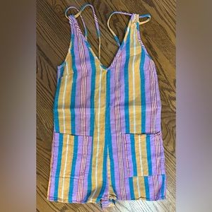 TopShop striped one piece shorts jumper